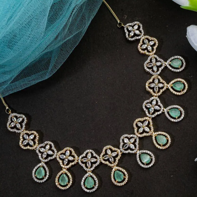 Ruhani - AD CZ Choker Necklace set