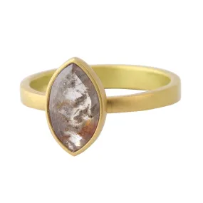 Rusty Diamond Navette Ring