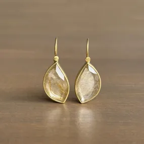 Rutilated Quartz Paisley Earrings