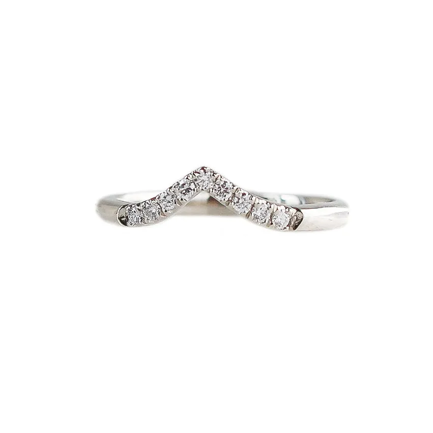 Salt & Pepper Diamond Point Band - made to order