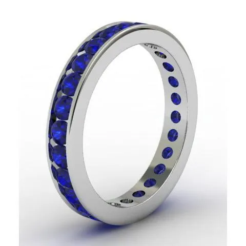 Sapphire Eternity Ring in Channel Setting