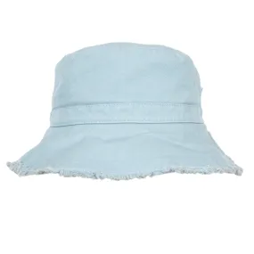 Seafoam Frayed Bucket Hat