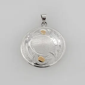 Silver and Gold Salmon Pendant