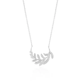 Silver Fern Hoop Necklace