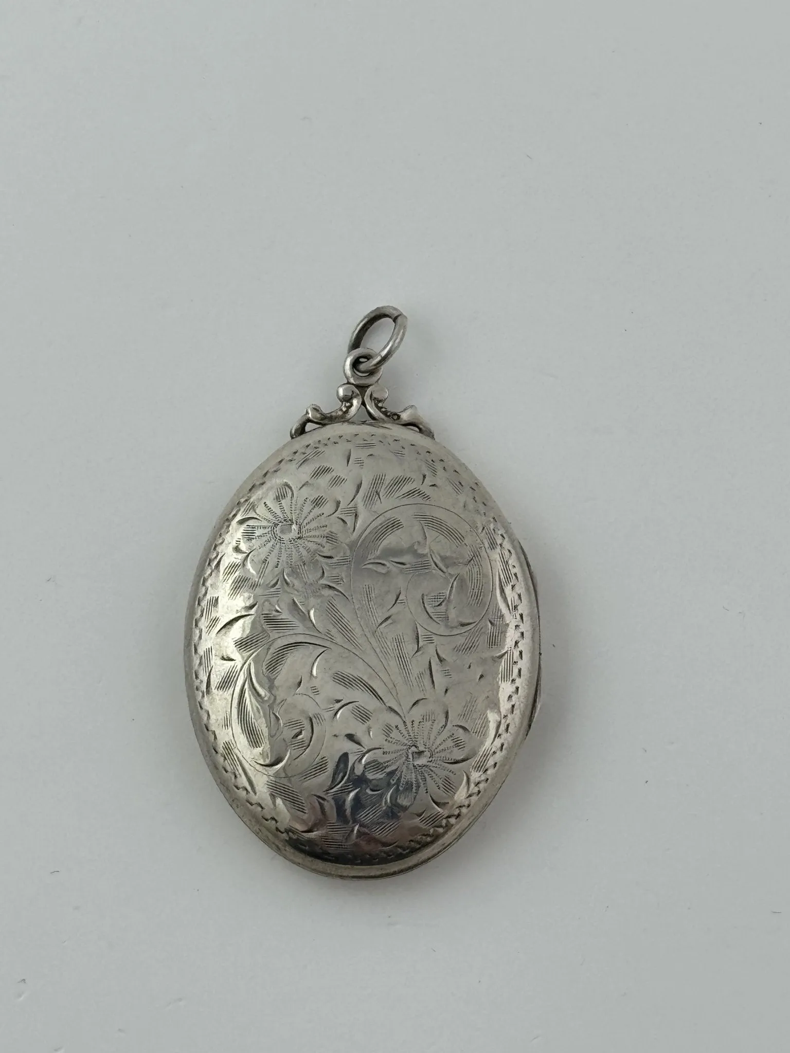 Silver Flora Locket