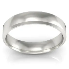 Simple Gold Bevel Ring 4mm