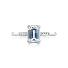 Simply Tacori Emerald Cut Solitaire Engagement Ring