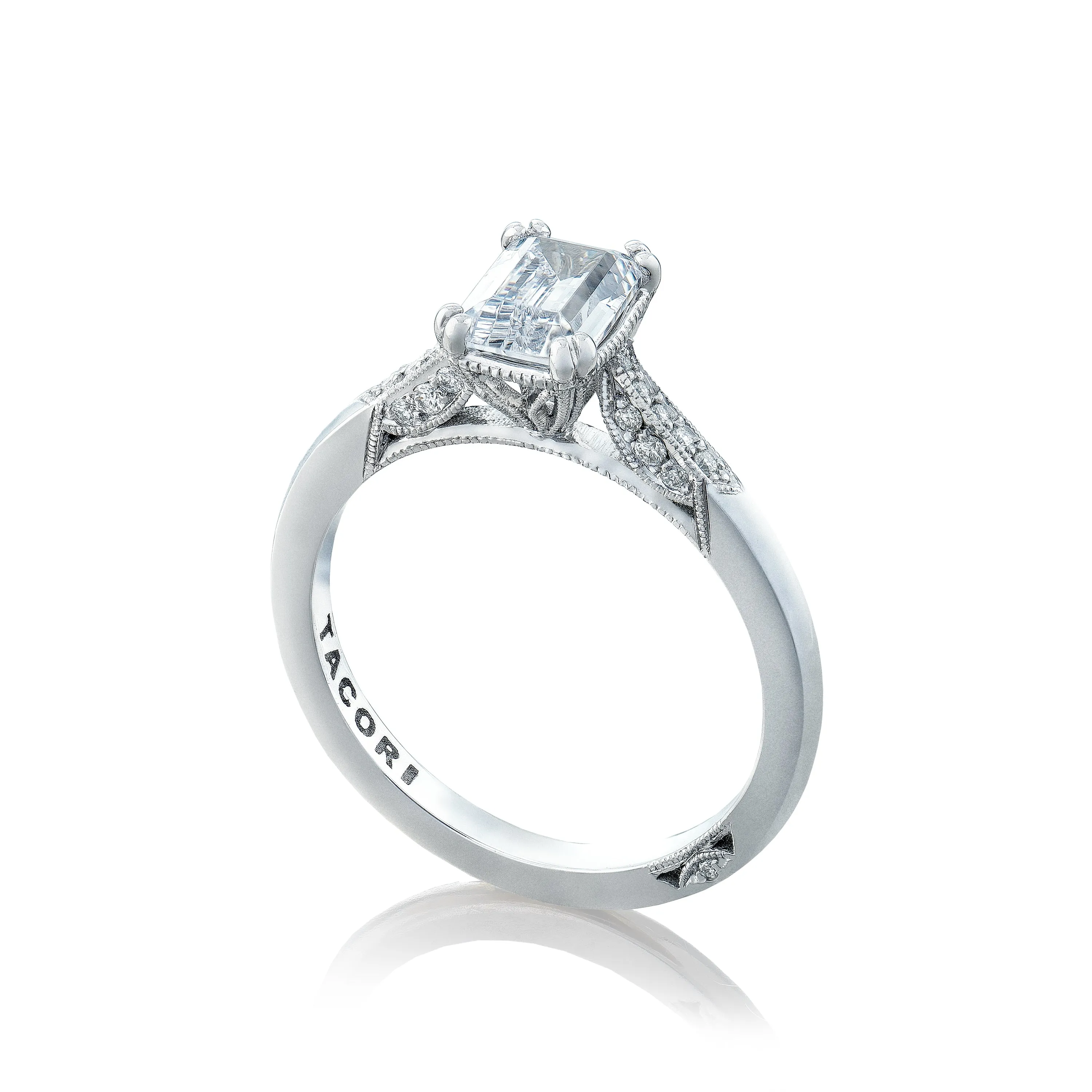 Simply Tacori Emerald Cut Solitaire Engagement Ring