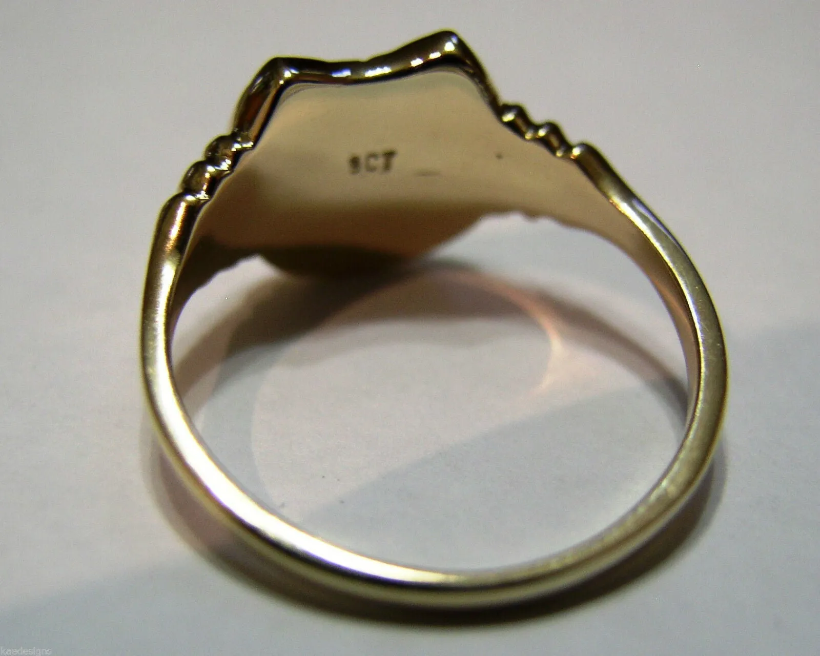 Size Z - Kaedesigns Large 9ct Genuine Yellow, Rose or White Gold  Lucky Horseshoe Ring