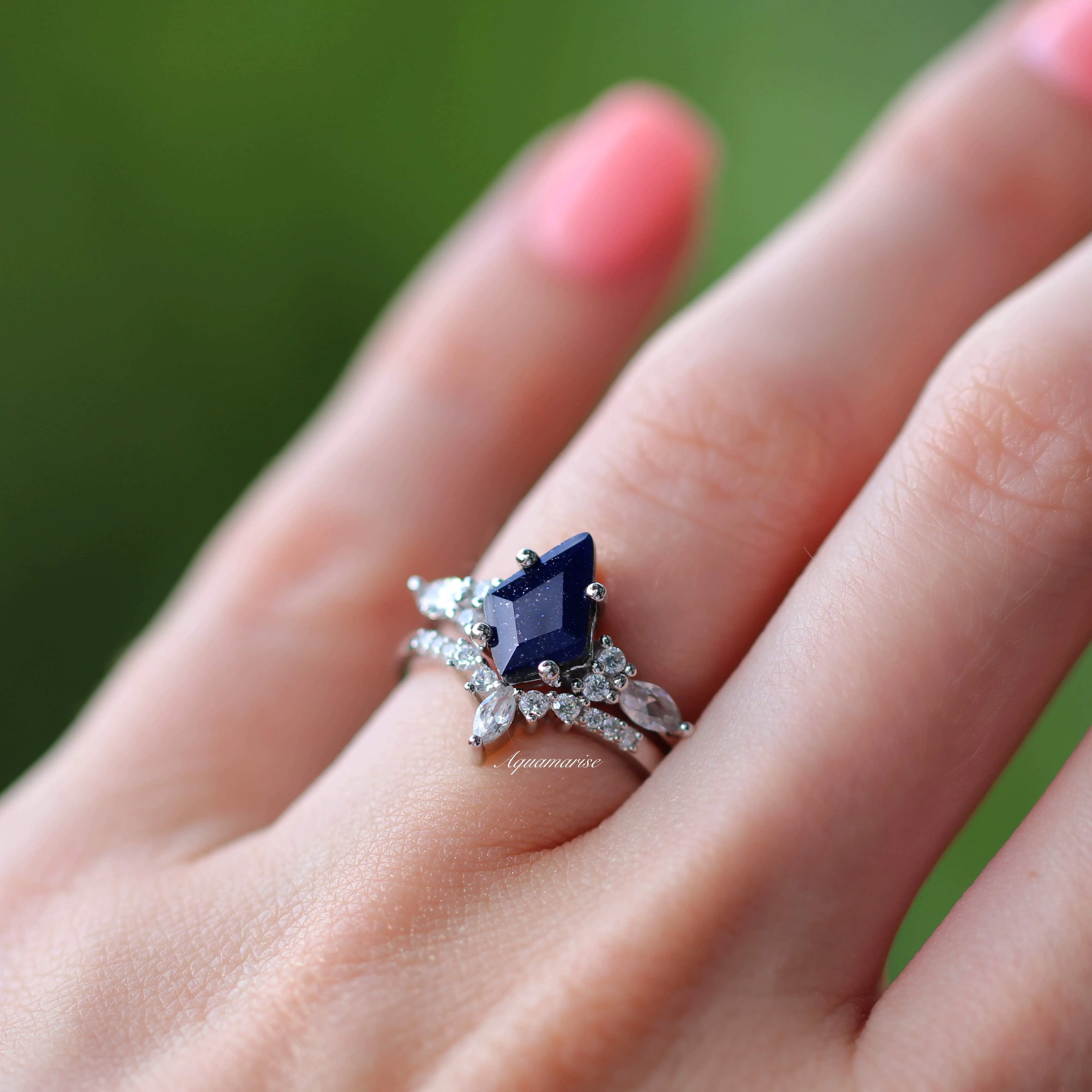 Skye Galaxy Kite Sandstone Ring Set- Sterling Silver