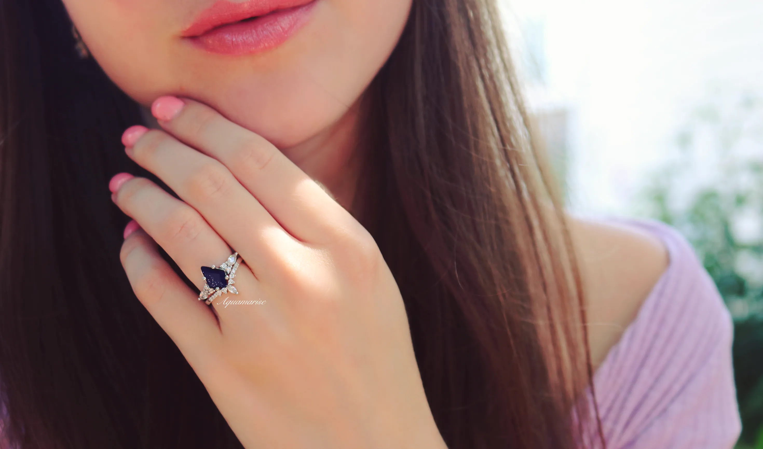 Skye Galaxy Kite Sandstone Ring Set- Sterling Silver