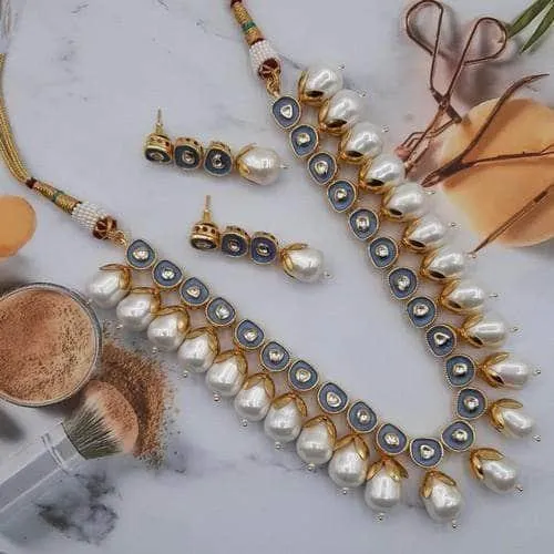 Small Meena Pearl Drop Set