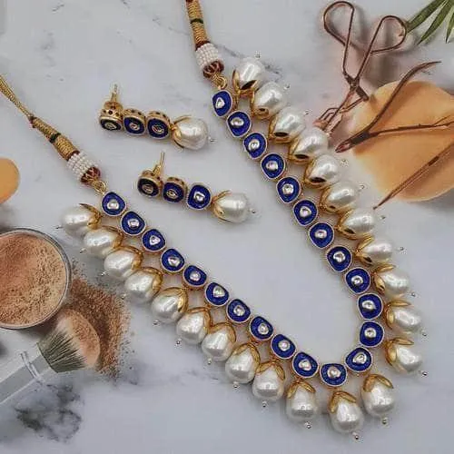 Small Meena Pearl Drop Set