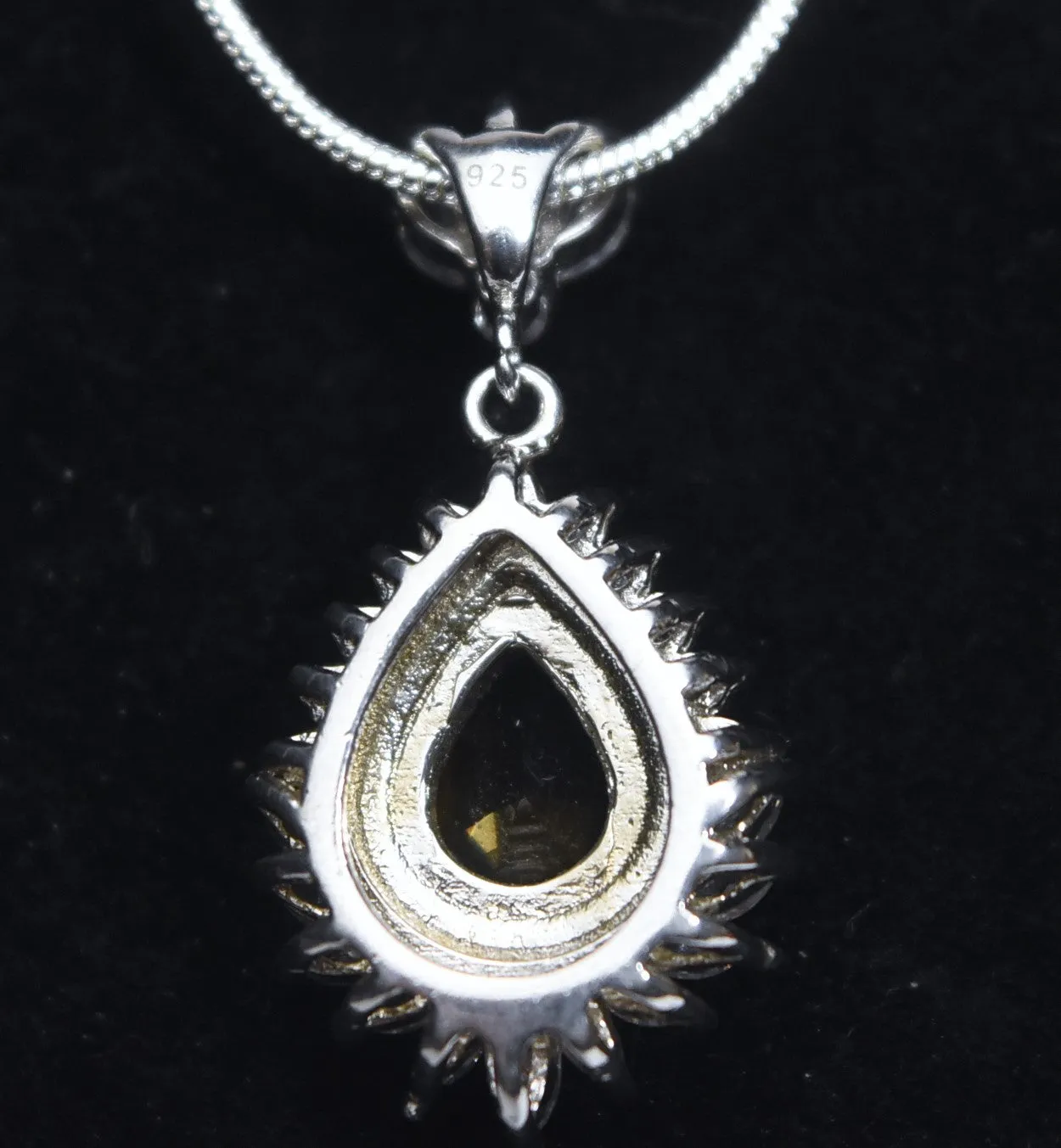 Smoky Quartz and White Topaz Sterling Silver Pendant on Sterling Silver Chain Necklace