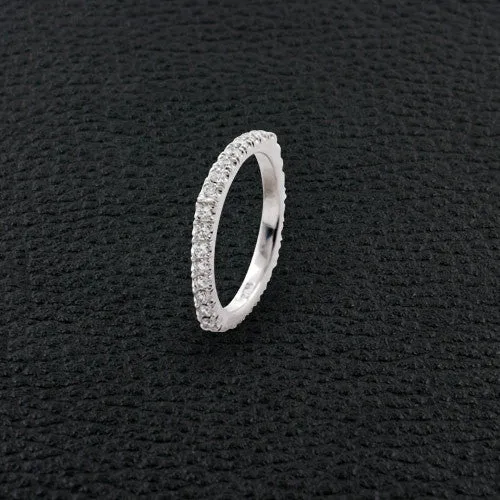 Squared off Diamond Wedding Band