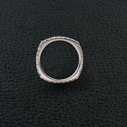 Squared off Diamond Wedding Band