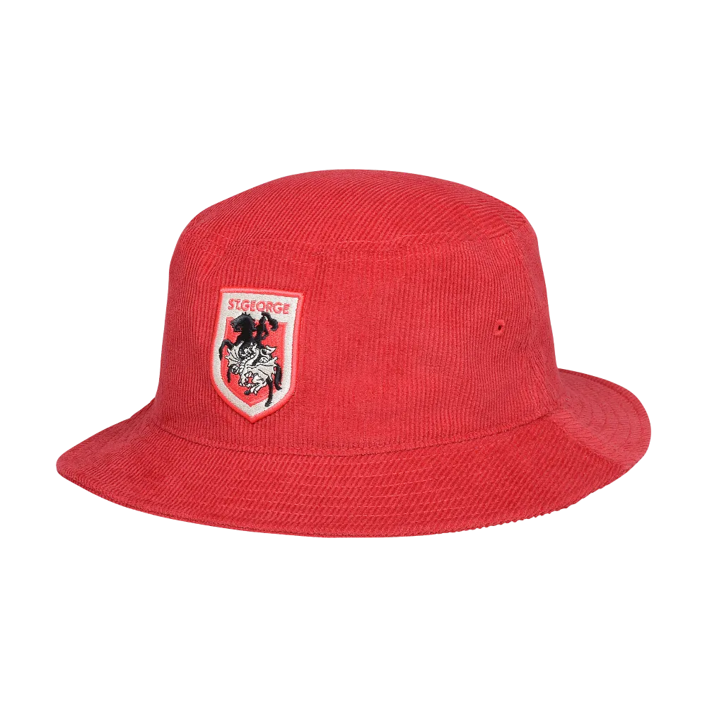 ST. GEORGE DRAGONS NRL CORDUROY BUCKET HAT