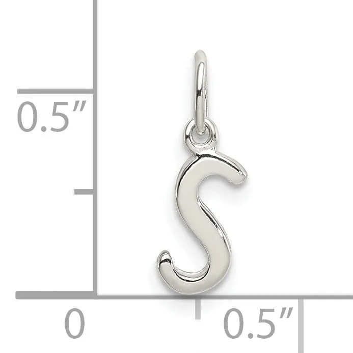 Sterling Silver Chain Slide Initial S Pendant