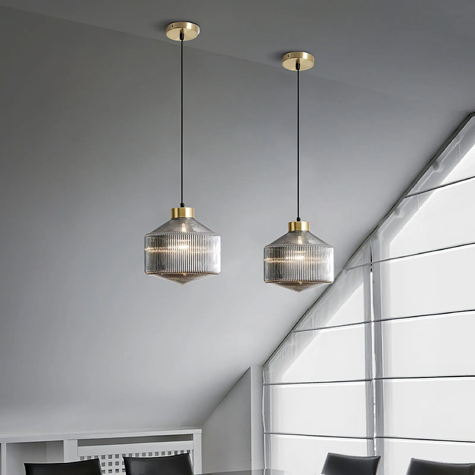 Striped Spinning Top Pendant Light