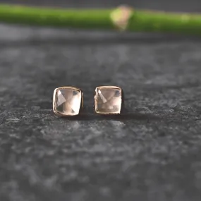 Sugar Loaf - Rose Quartz  Studs