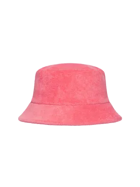 Summer Towelling Bucket Hat—lotus pink