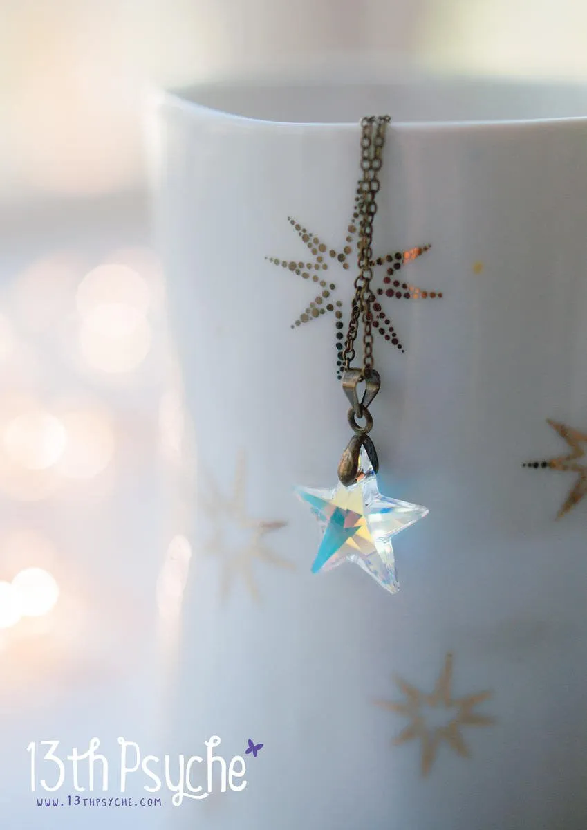 Swarovski crystal star pendant necklace