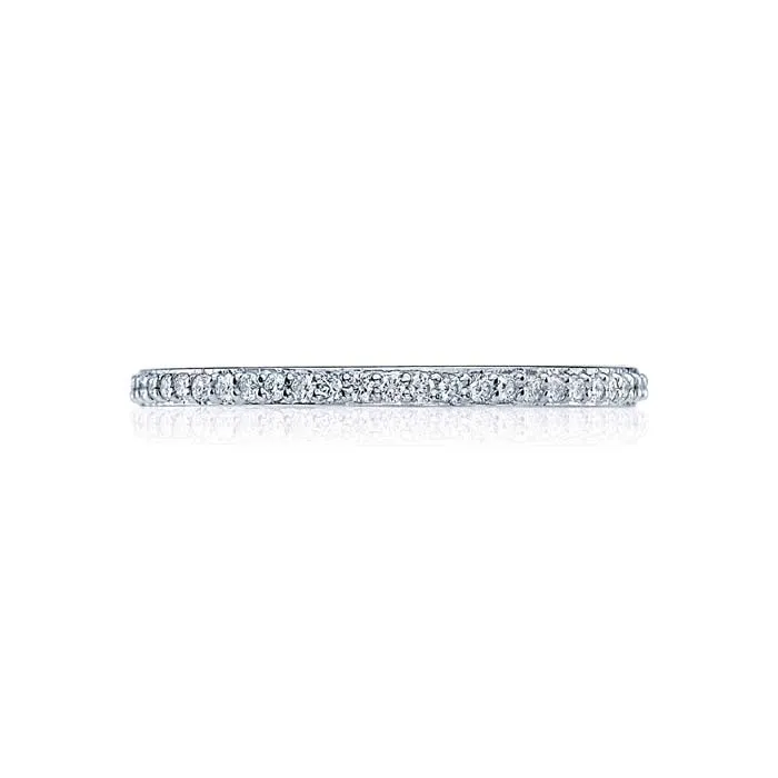 Tacori Dantela Collection Eternity Wedding Band 18K White Gold Ring with Diamonds