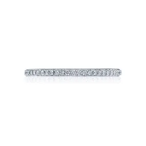 Tacori Dantela Collection Eternity Wedding Band 18K White Gold Ring with Diamonds