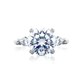 Tacori RoyalT Round 3-Stone Engagement Ring HT2628RD85