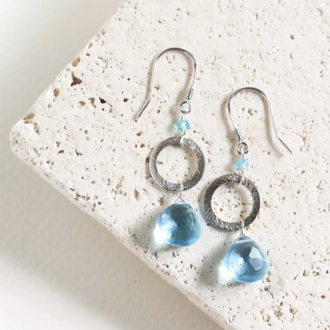 The Airie Earring - Aquamarine Quartz Silver