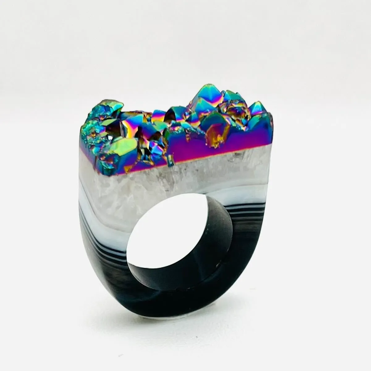 The Gemfire Ring - Midnight Rainbow