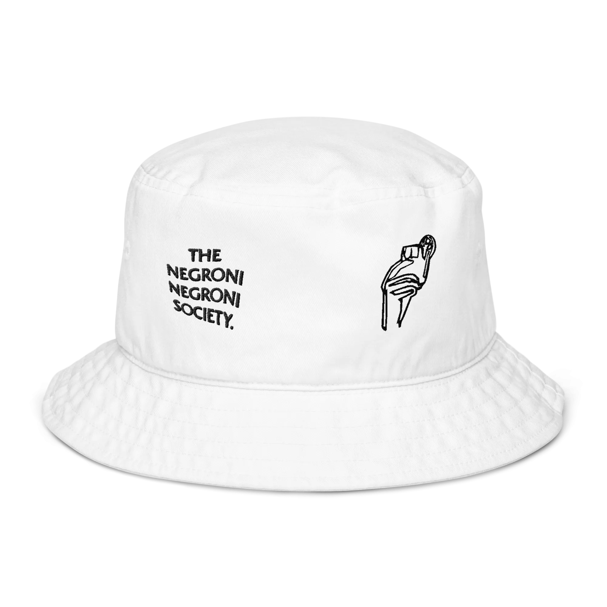 The Negroni Society Organic bucket hat "LOGO & DRINK"