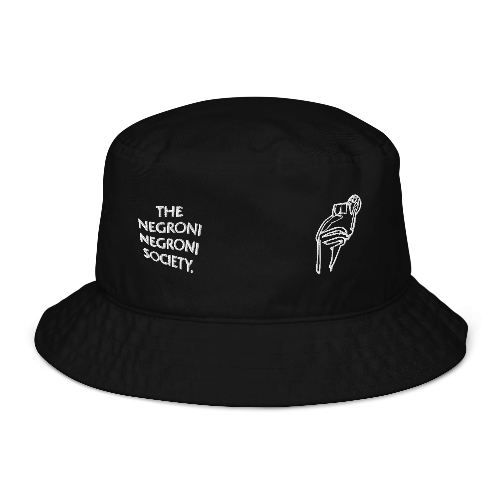 The Negroni Society Organic bucket hat "LOGO & DRINK"