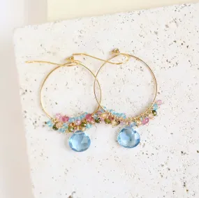 The Swing Earring - Aquamarine Quartz