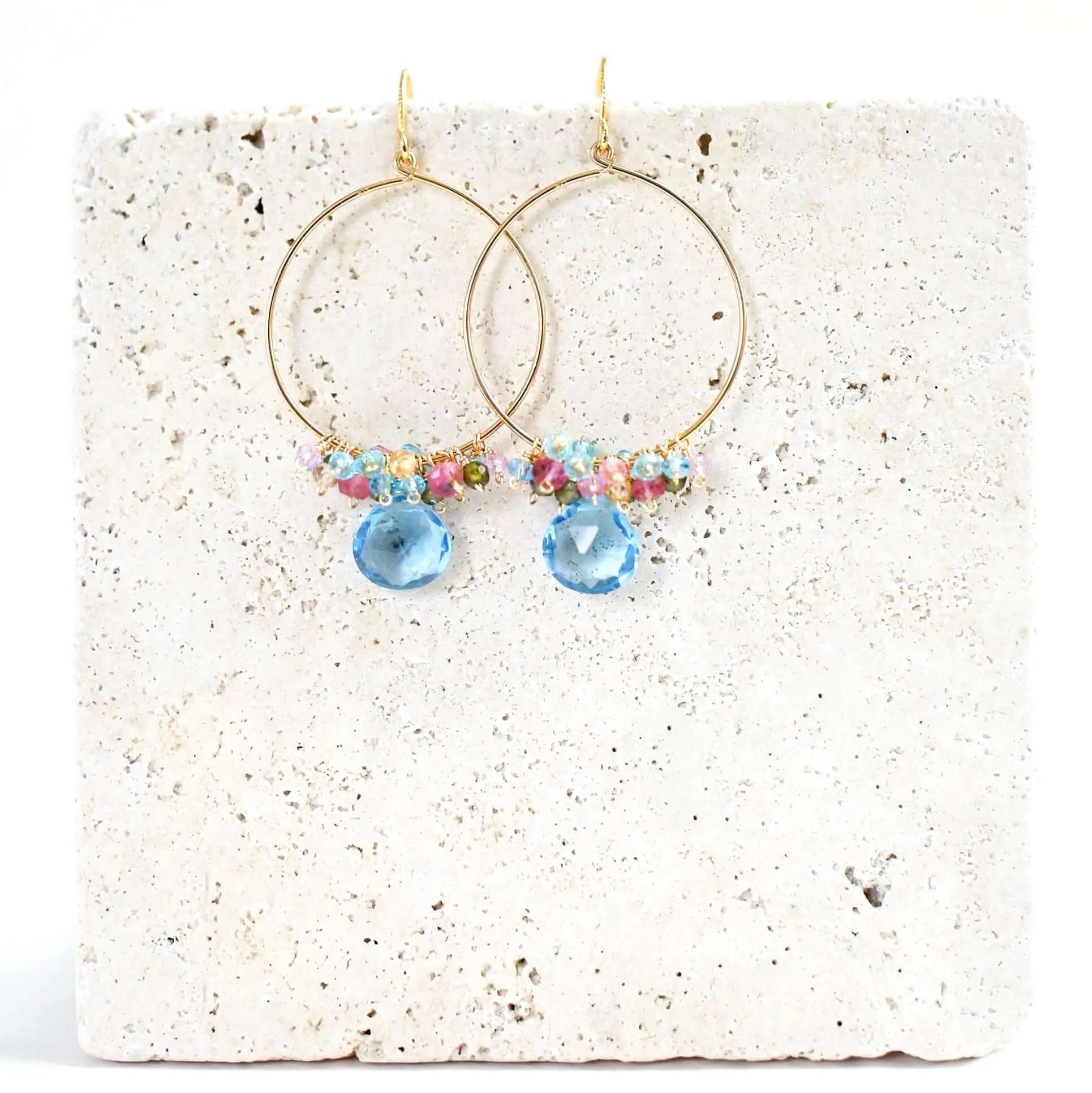 The Swing Earring - Aquamarine Quartz