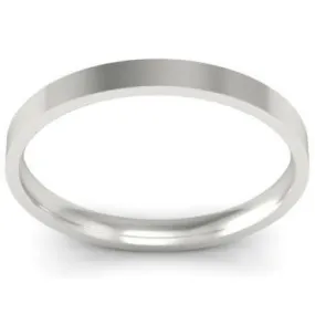 Thin Simple Platinum Wedding Ring 2mm