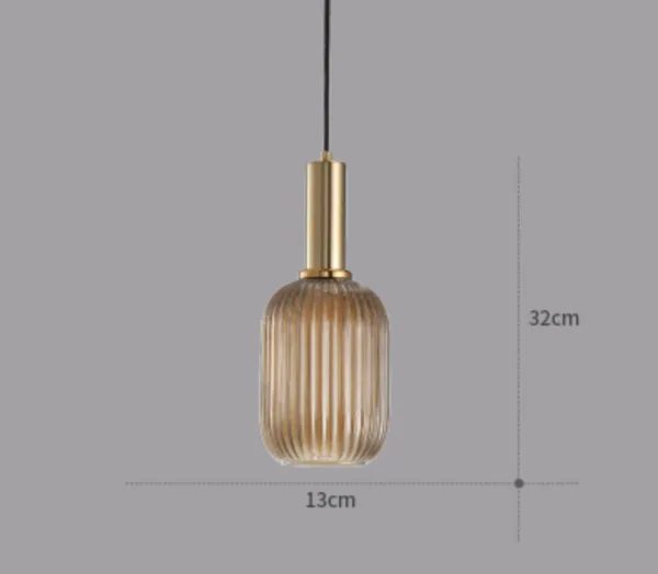 Torunn Textured Glass Perfume Bottle Pendant Light