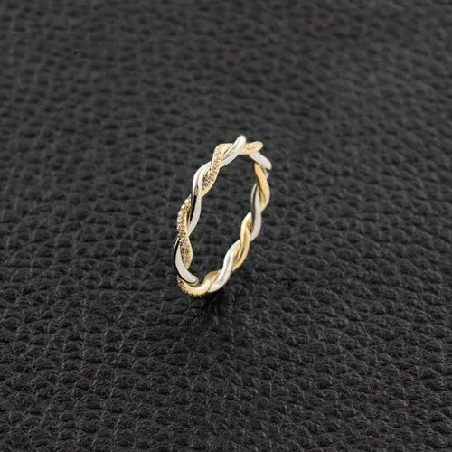 Twisted Diamond Wedding Band