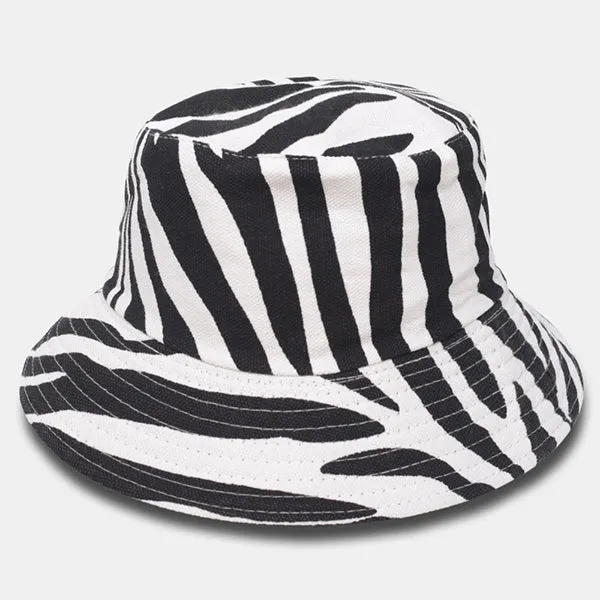 Unisex Funky Zebra Bucket Hat