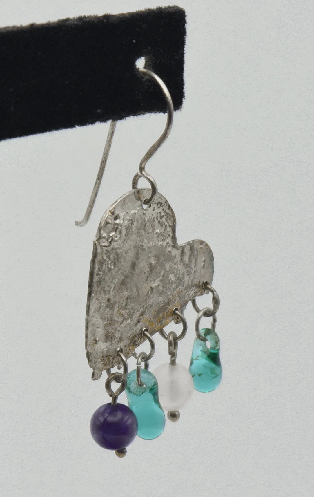 UNMATCHED Vintage Sterling Silver Heart Dangle Earring