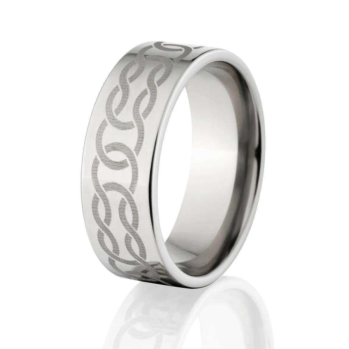 USA Made Celtic Wedding Rings: Celtic Titanium Ring