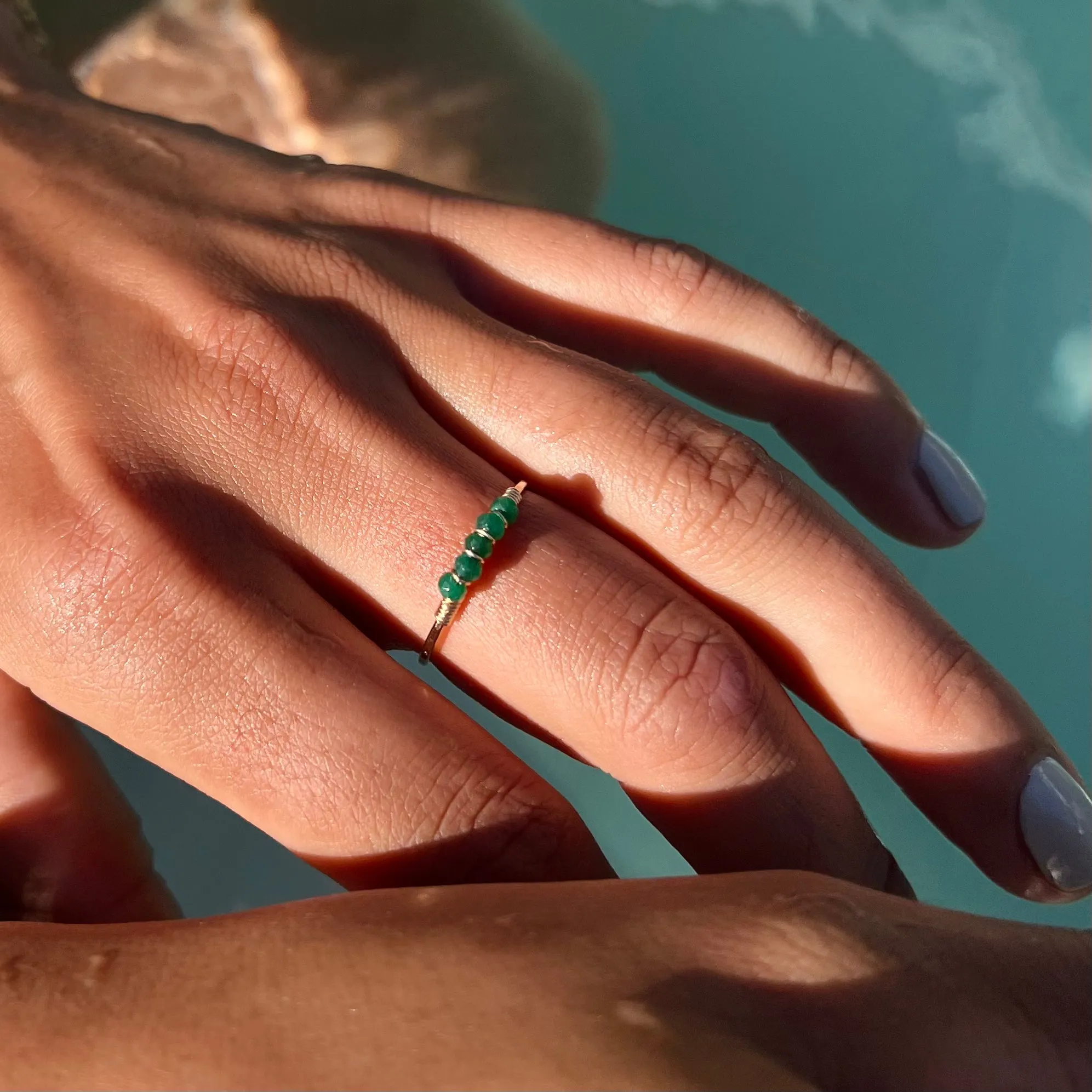 VERRE DE MER RING- GREEN