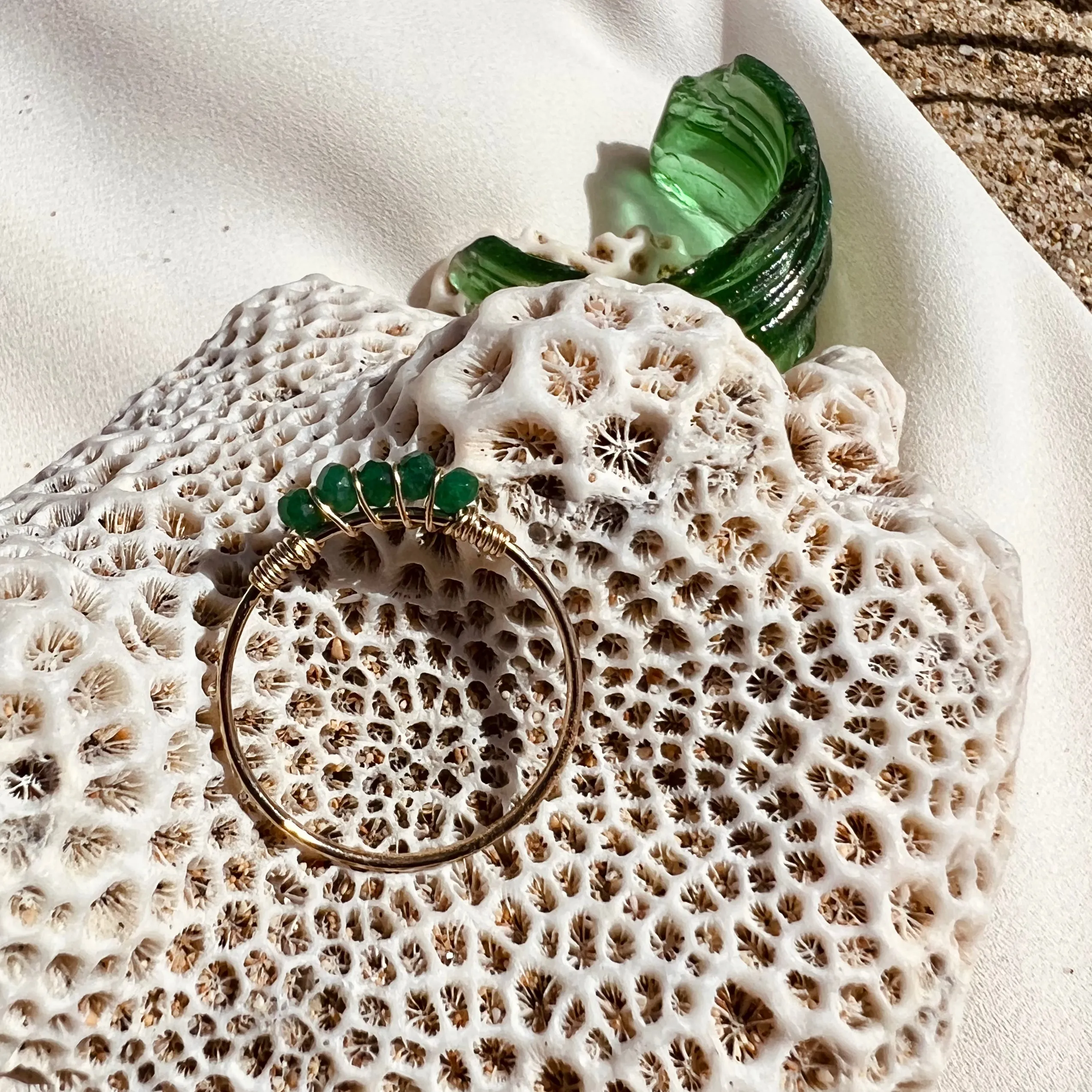 VERRE DE MER RING- GREEN