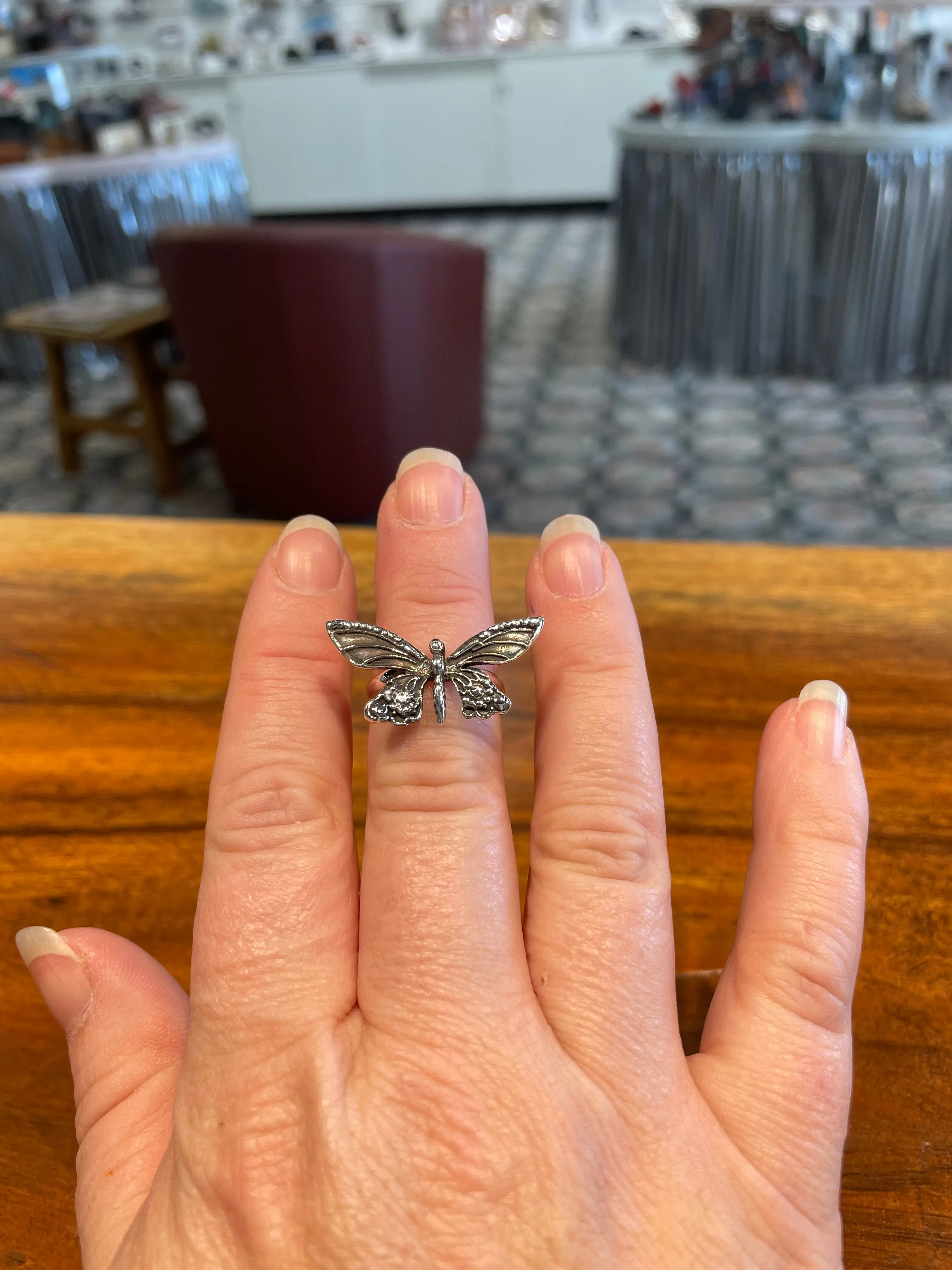 Vintage Butterfly Ring in Silver