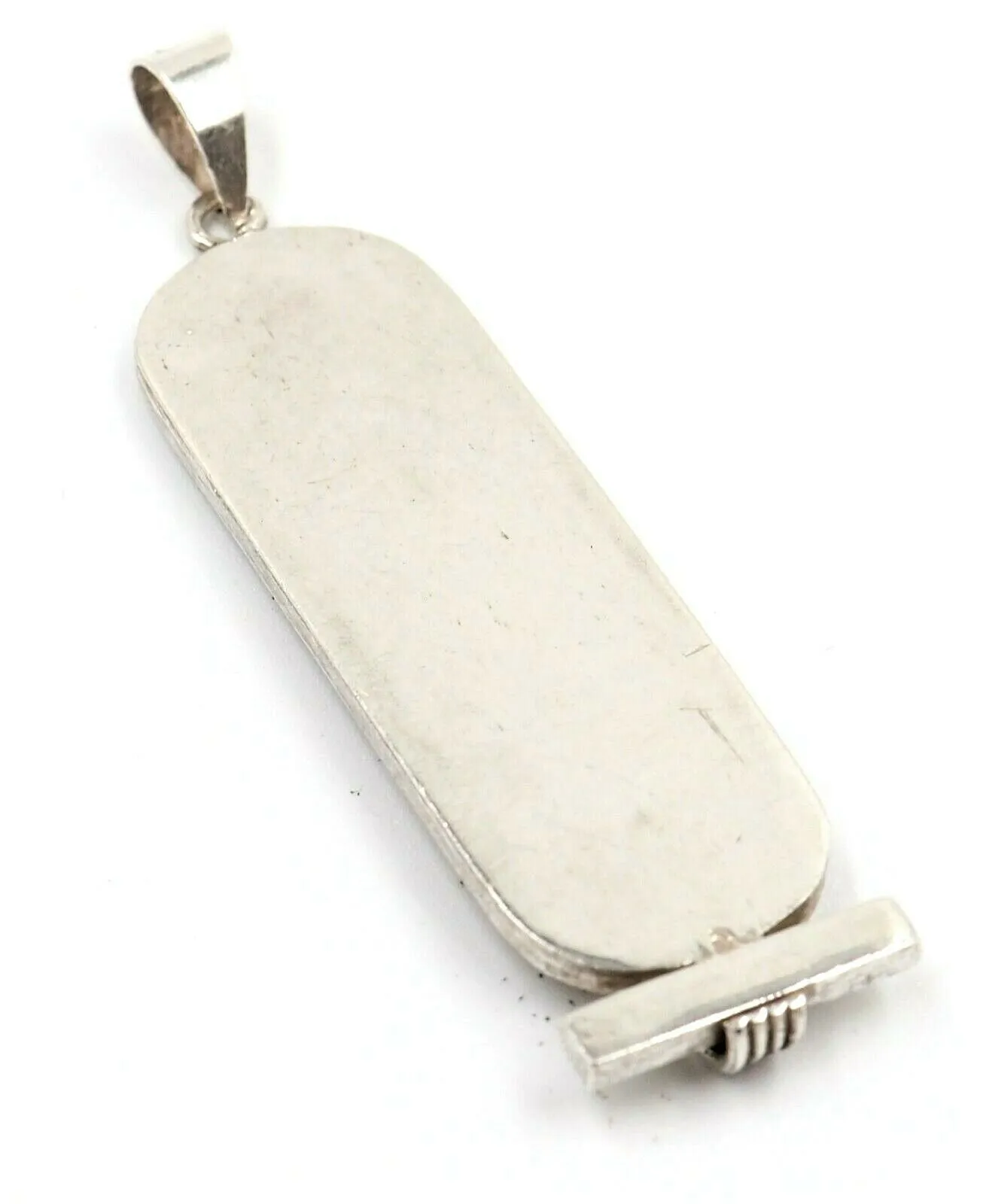 Vintage Cartouche Sterling Silver Hieroglyphics Pendant