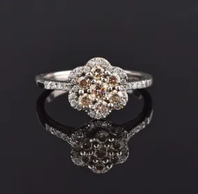 Vintage Champagne Diamond Engagement Ring