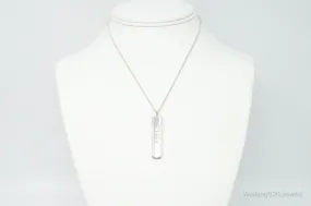 Vintage Designer Tiffany & Co 1837 Bar Sterling Silver Necklace