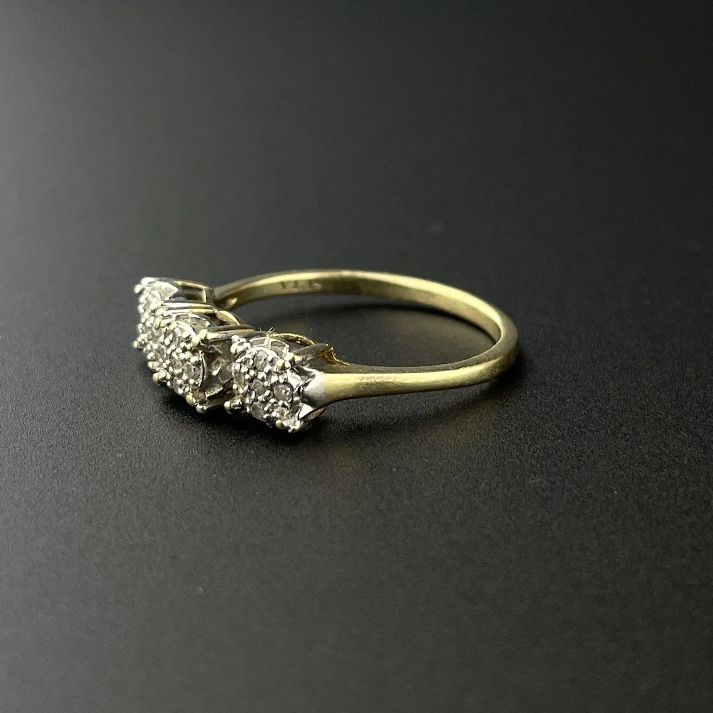 Vintage Gold Diamond Cluster Ring