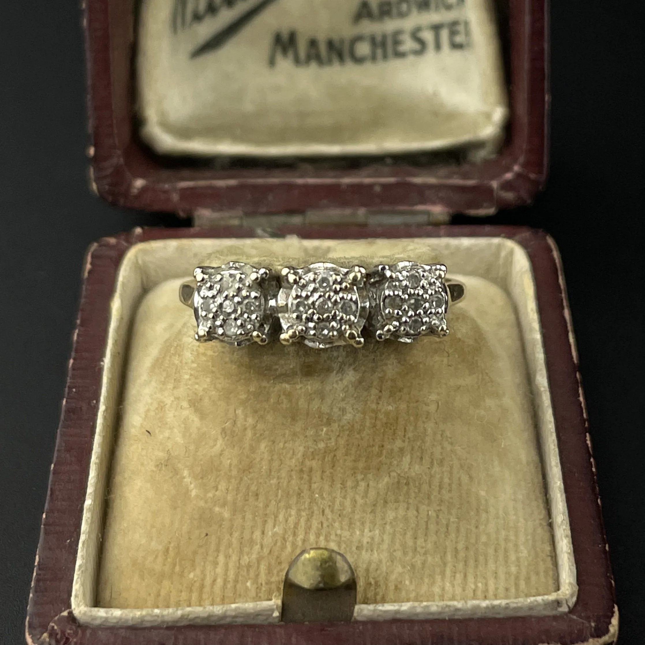 Vintage Gold Diamond Cluster Ring