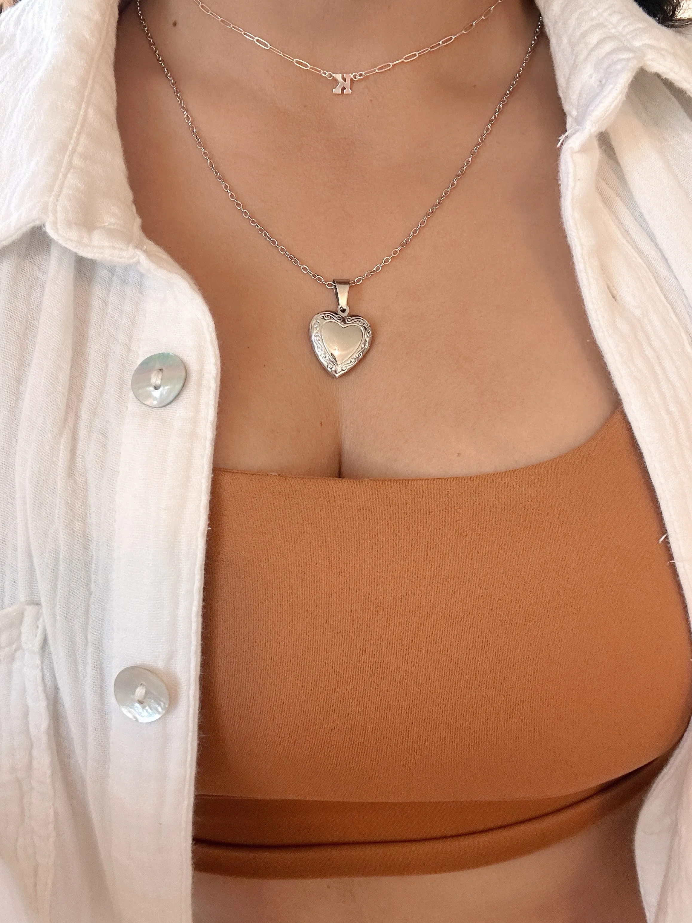 Vintage Heart Locket Necklace